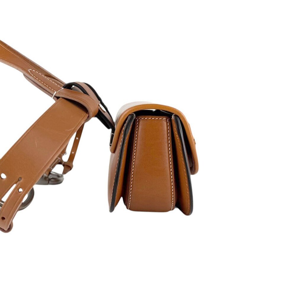 GUCCI Brown Leather Bamboo Shoulder Bag - Picture 2 of 5
